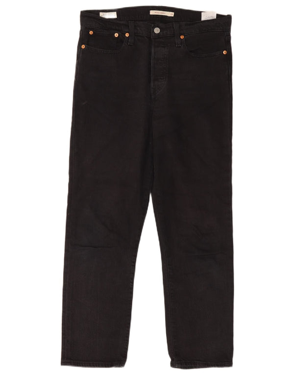 Damskie jeansy Levi's Wedgie Straight W29 L28 Czarna bawełna