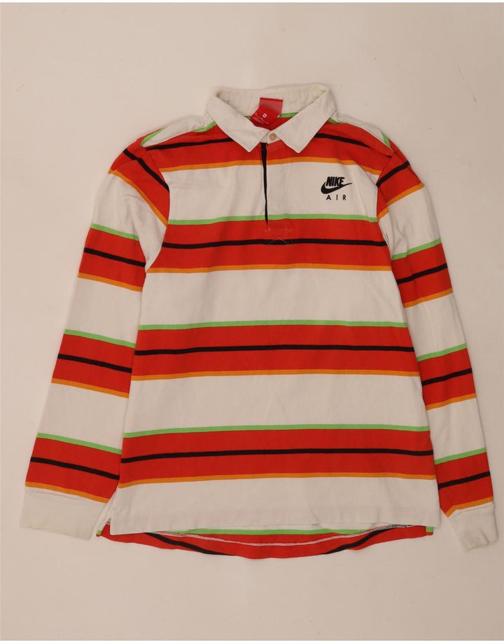 Męska koszulka polo do rugby Nike z długim rękawem, średnia, wielobarwna, bawełniana w paski