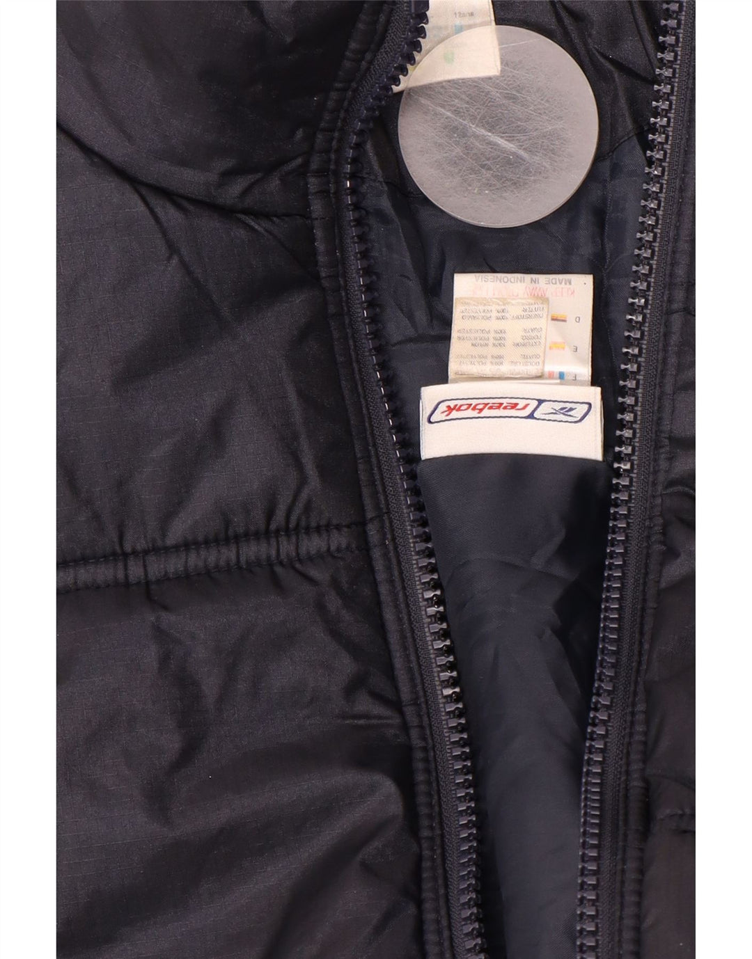 REEBOK Chłopięca, luźna, wyściełana kurtka 11-12 lat, granatowa, nylonowa