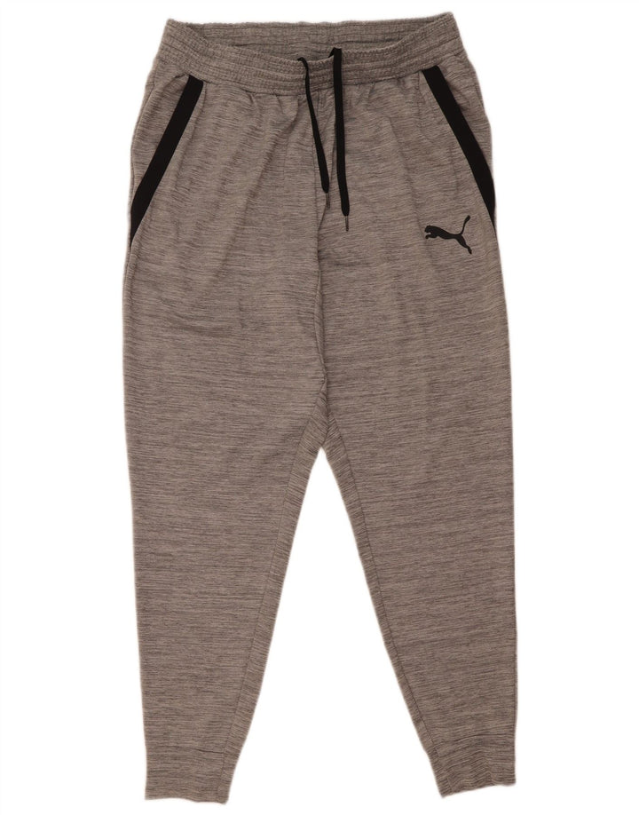 Męskie spodnie dresowe Puma Joggers XL Szary poliester z blokami kolorów