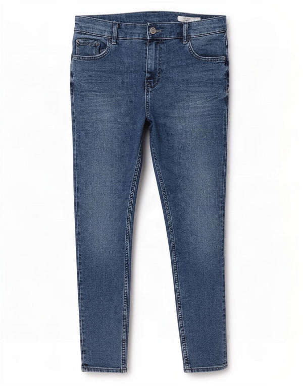 Marks & Spencer Damskie The Ivy Crop Skinny Jeans UK 14 Duże W32 L26 Niebieskie