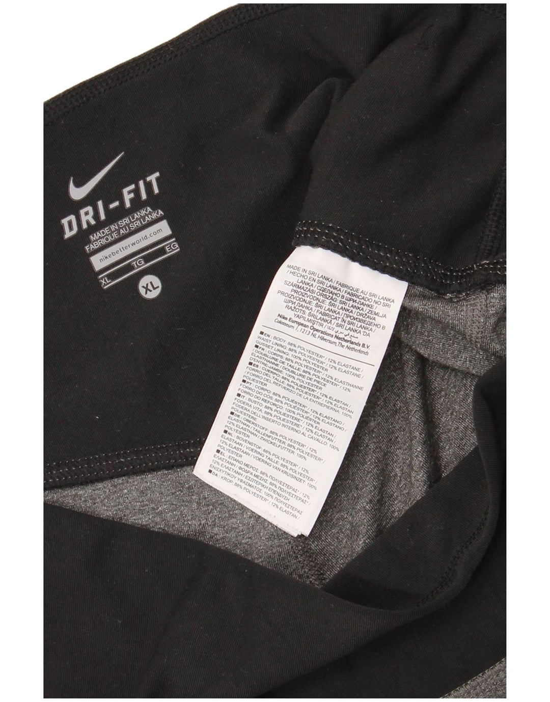 Damskie legginsy NIKE Dri Fit UK 18 XL, szary poliester