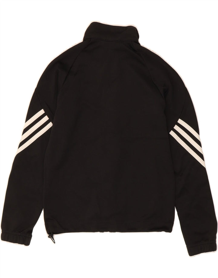 ADIDAS Boys Climalite Tracksuit Top Jacket 7-8 Years Black Polyester Vintage Adidas and Second-Hand Adidas from Messina Hembry 