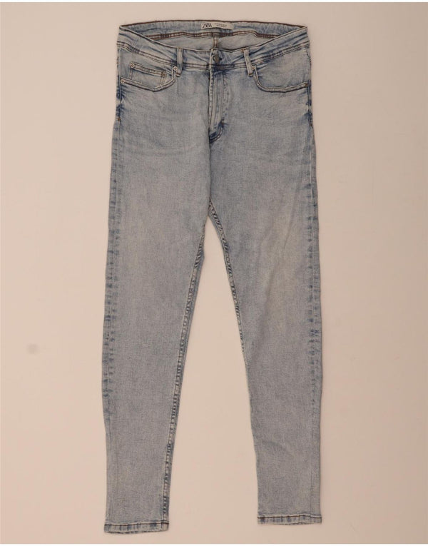 Męskie jeansy obcisłe Zara EU 46 XL W36 L32 Niebieskie bawełniane