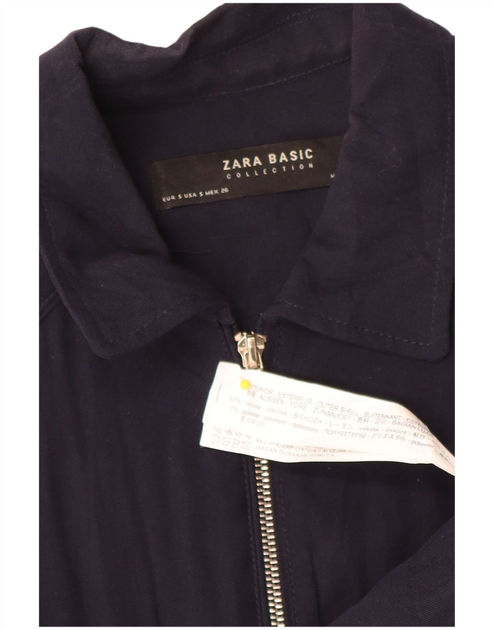 Damska kurtka bomberka Zara UK 10 Small, granatowa, wiskozowa