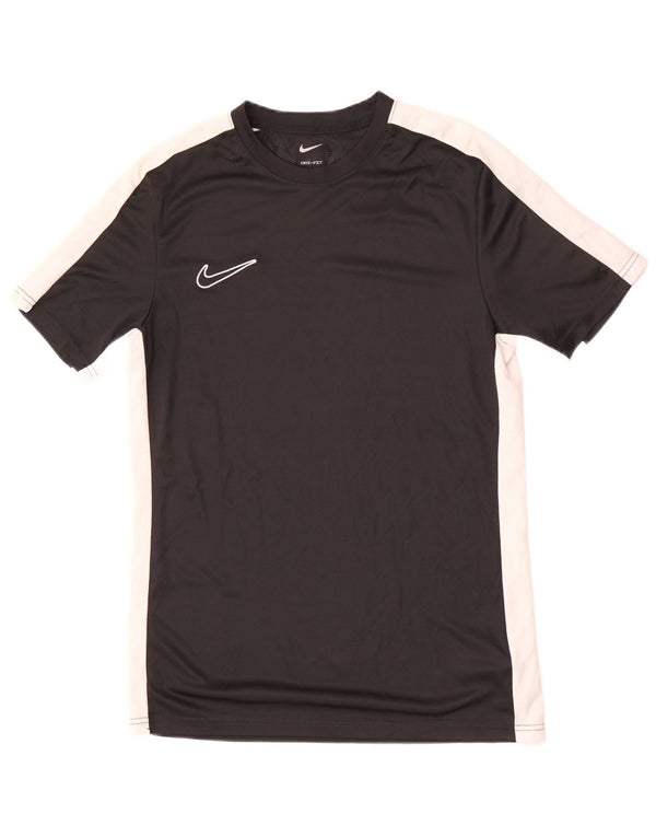 Damska koszulka Nike Dri Fit Slim Top UK 12 w kolorze średniej czerni