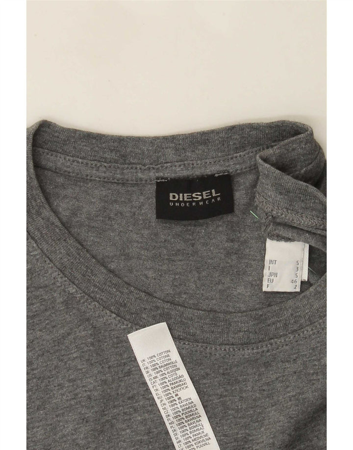 T-shirt męski Diesel, mały, szary, bawełniany
