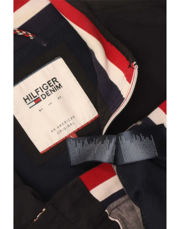 Męska kurtka bomberka Tommy Hilfiger UK 40, duża, czarna nylonowa