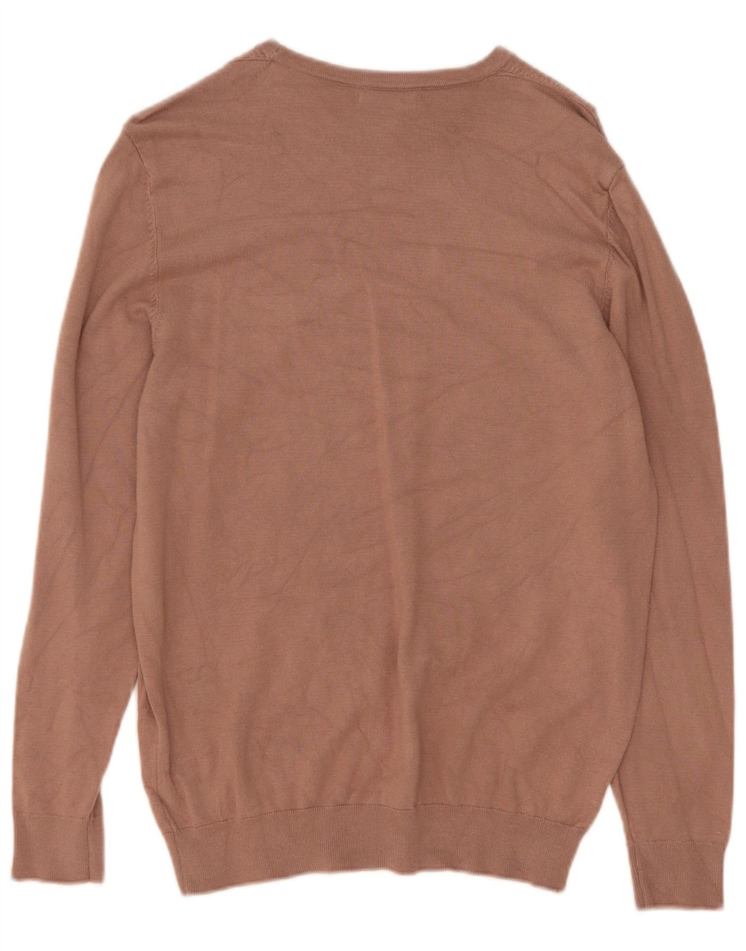 Męski sweter Zara z dekoltem w łódkę, mały, beżowy, wiskozowy