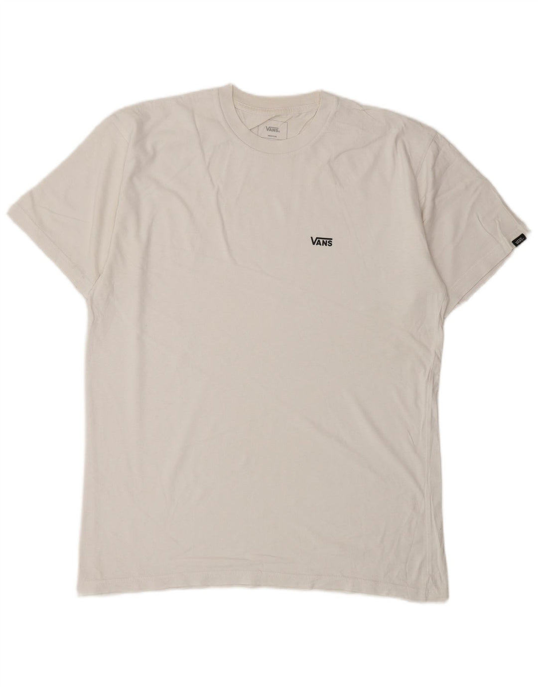 Męska koszulka t-shirt Vans o klasycznym kroju, średnia, biała, bawełniana