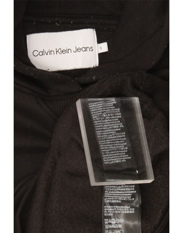 CALVIN KLEIN JEANS Damski sweter oversize z kapturem UK 10, mały, czarny