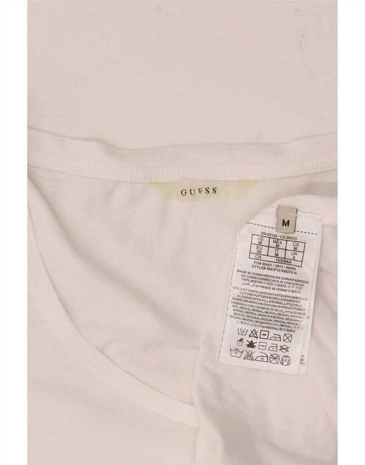 Koszulka damska Guess Top UK 8 Small, biała, bawełniana