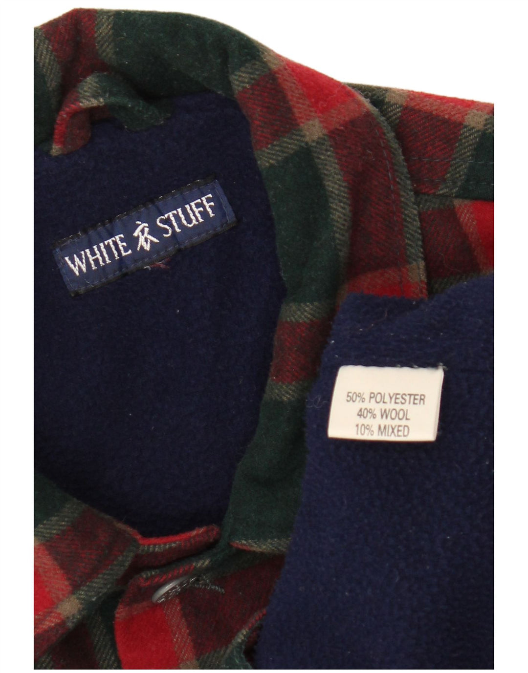 Męska kurtka bomberka WHITE STUFF UK 38, poliester w czerwoną kratę