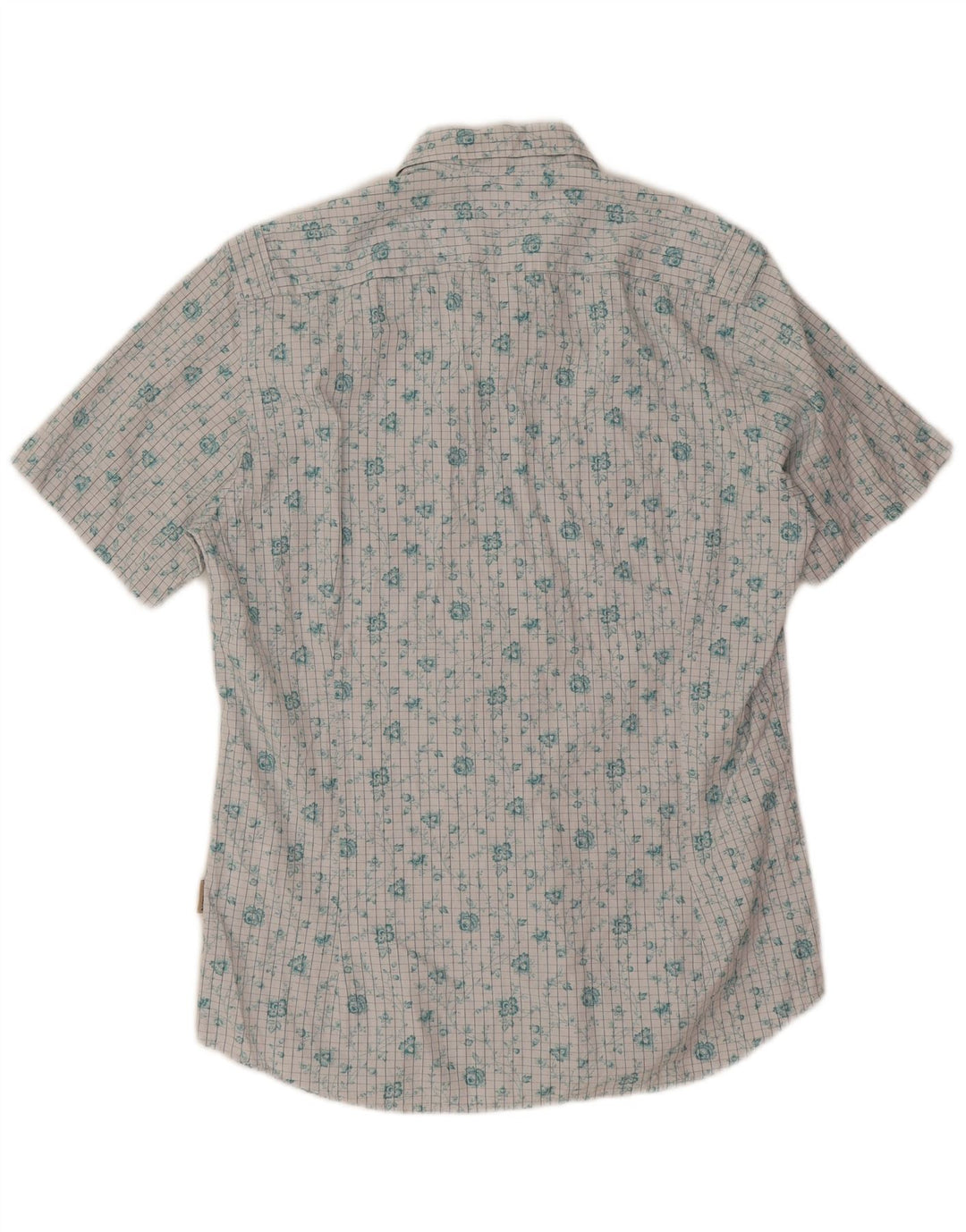 Koszula męska z krótkim rękawem Ted Baker, rozmiar 3, średnia, biała, bawełniana w kwiaty