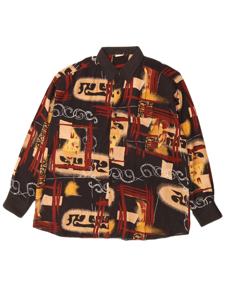 Koszula męska VINTAGE w abstrakcyjny wzór XL, wielobarwna