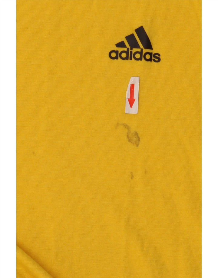Adidas Męska koszulka Climalite Top, duża, żółta, poliestrowa