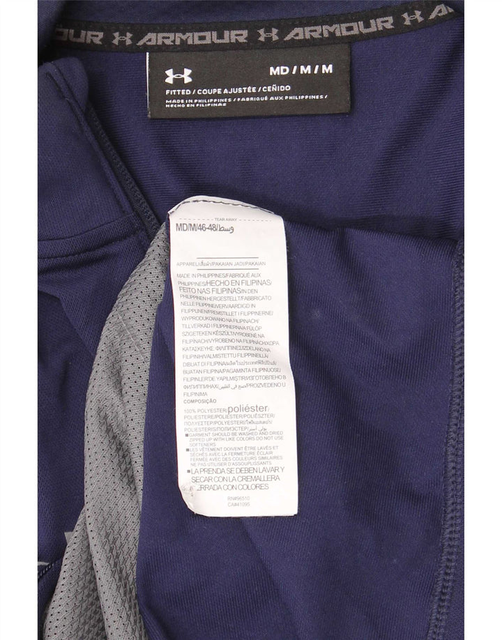 Męska kurtka dresowa Under Armour z grafiką, średni granatowy poliester