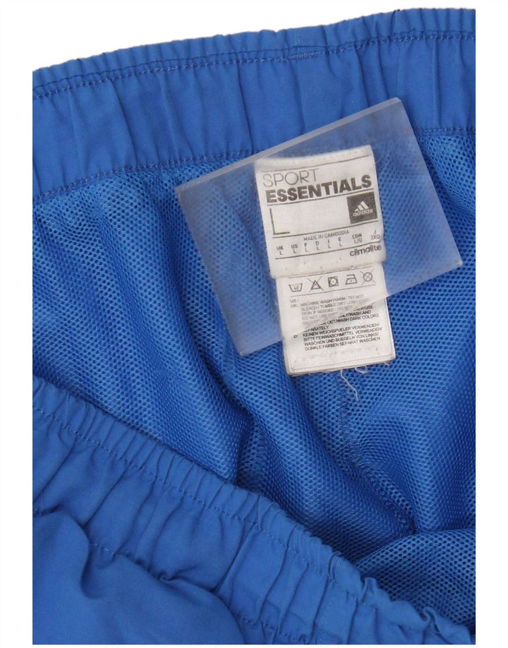 Męskie spodenki sportowe Adidas Climalite, duże, niebieskie, z blokami kolorów, z poliestru