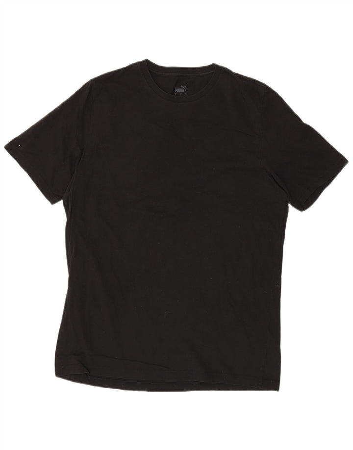 T-shirt męski Puma, duży, czarny, bawełniany