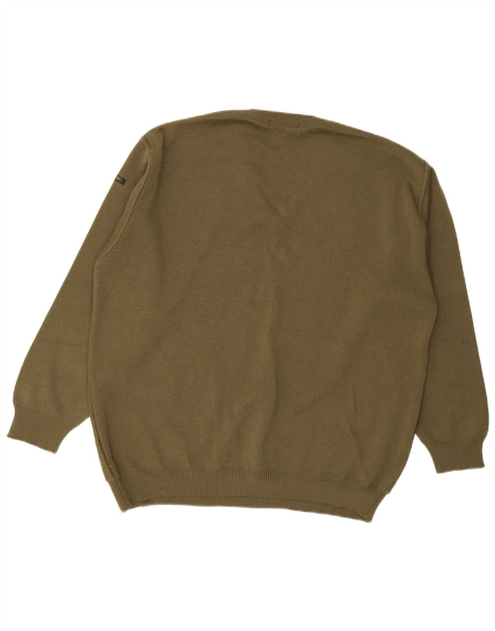 Męski sweter Swallow z dekoltem w kształcie litery V, 2XL, wełna w kolorze khaki