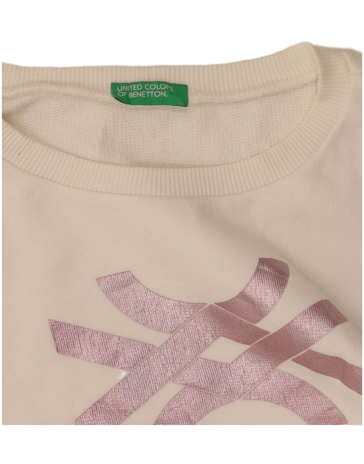Damska bluza z grafiką Benetton UK 10 Small White
