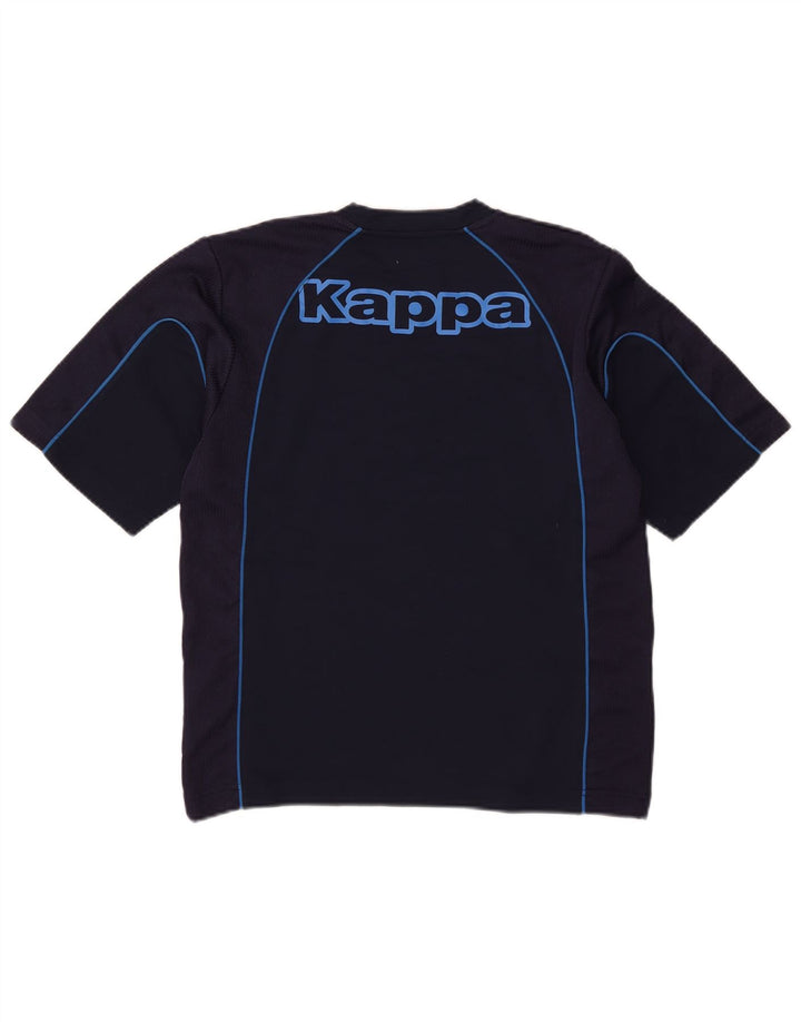 Męski T-shirt z grafiką Kappa, mały, granatowy poliester