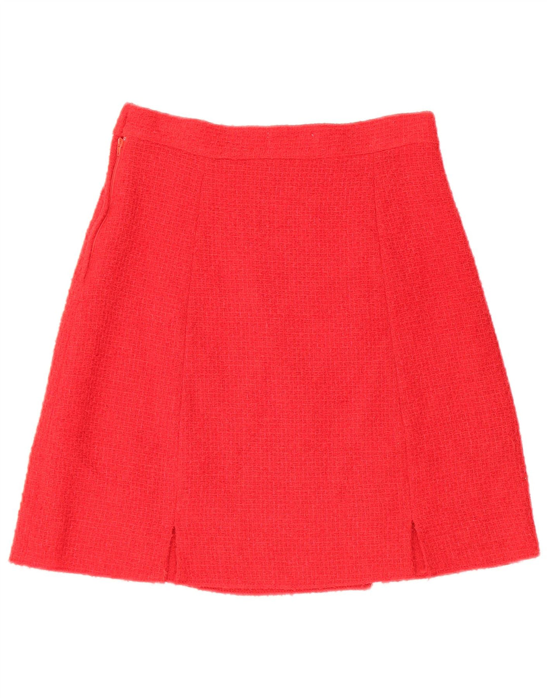 Vintage damski zestaw spódnic zapinanych na 4 guziki i 2 części UK 12 Medium W28 czerwona wełna