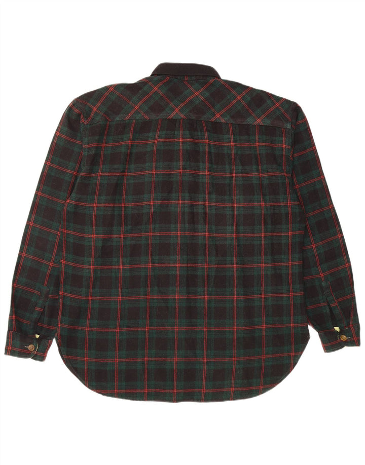 Męska koszula flanelowa Casucci, duża, zielona, poliakrylowa kratka