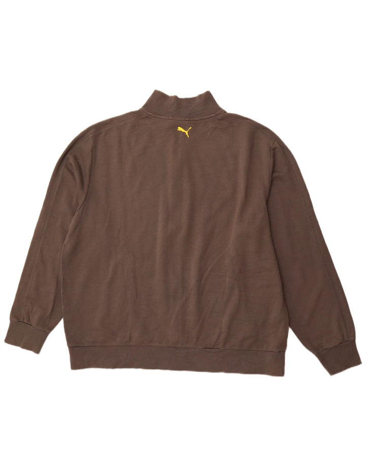 Męska kurtka dresowa PUMA z grafiką 2XL, szara bawełna