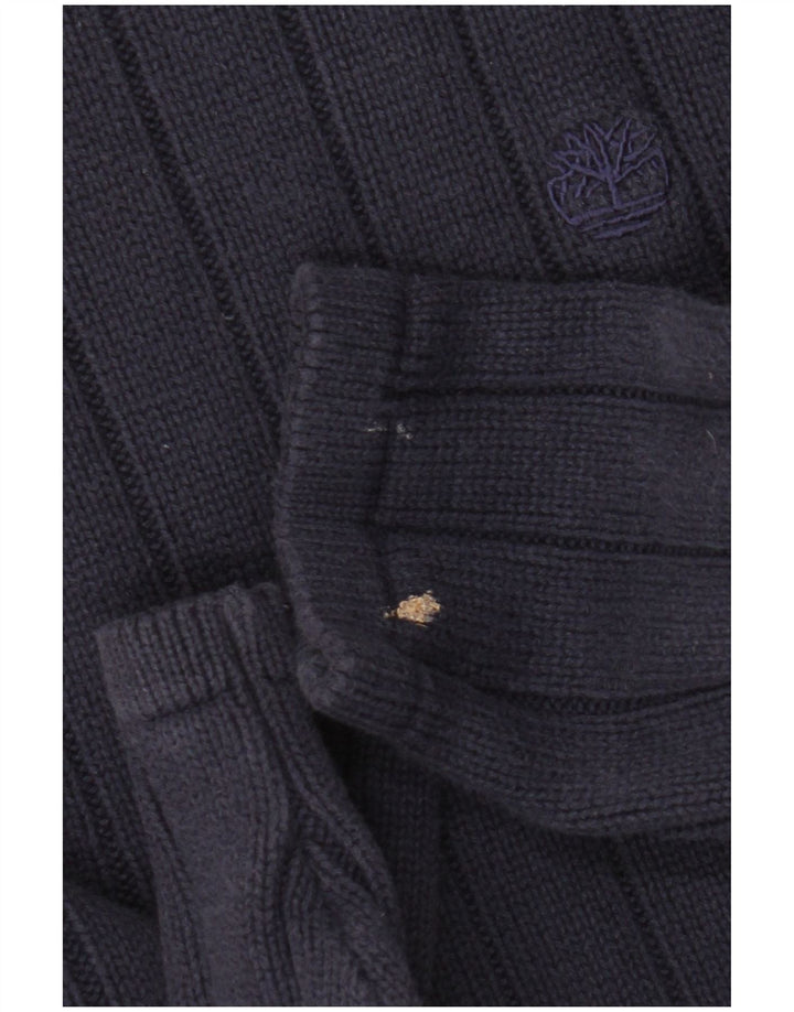 Męski sweter Timberland z okrągłym dekoltem, średni granatowy, bawełniany