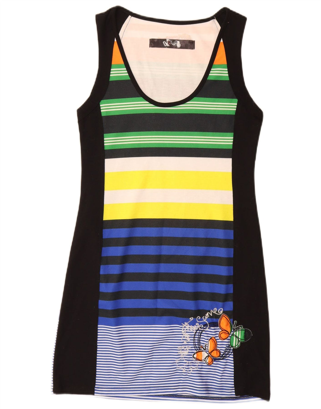 Damska sukienka T-shirt z grafiką DESIGUAL UK 12 Średni wielobarwny motyl