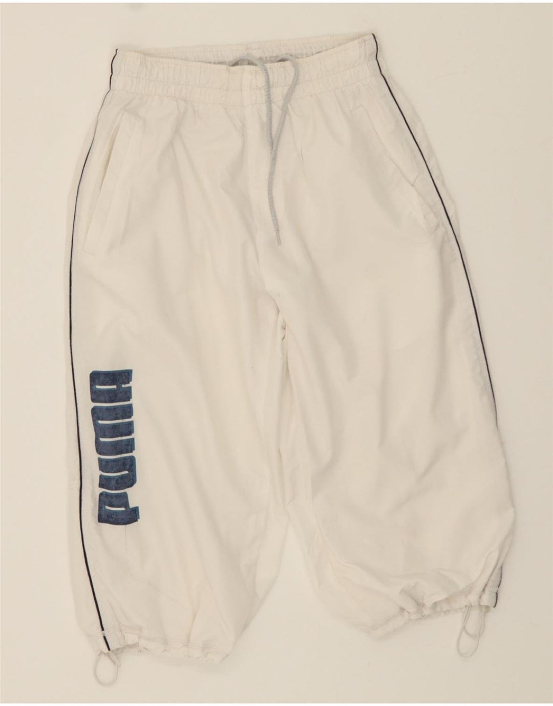 PUMA Mens Graphic Bermuda Sport Shorts Small White Polyester Vintage Puma and Second-Hand Puma from Messina Hembry 