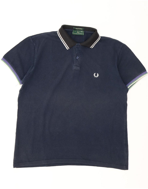 Męska koszulka polo do rugby FRED PERRY 2XL, granatowa, bawełniana