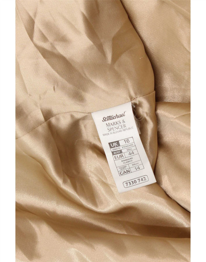 Marks & Spencer Damski płaszcz St. Michael Double Breasted UK 16, duży beż
