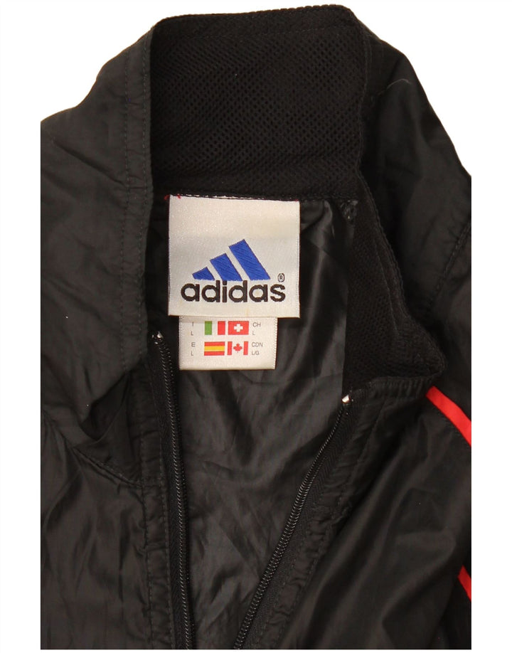 Adidas Męska koszulka dresowa Climashell z grafiką, duża, czarna, poliestrowa