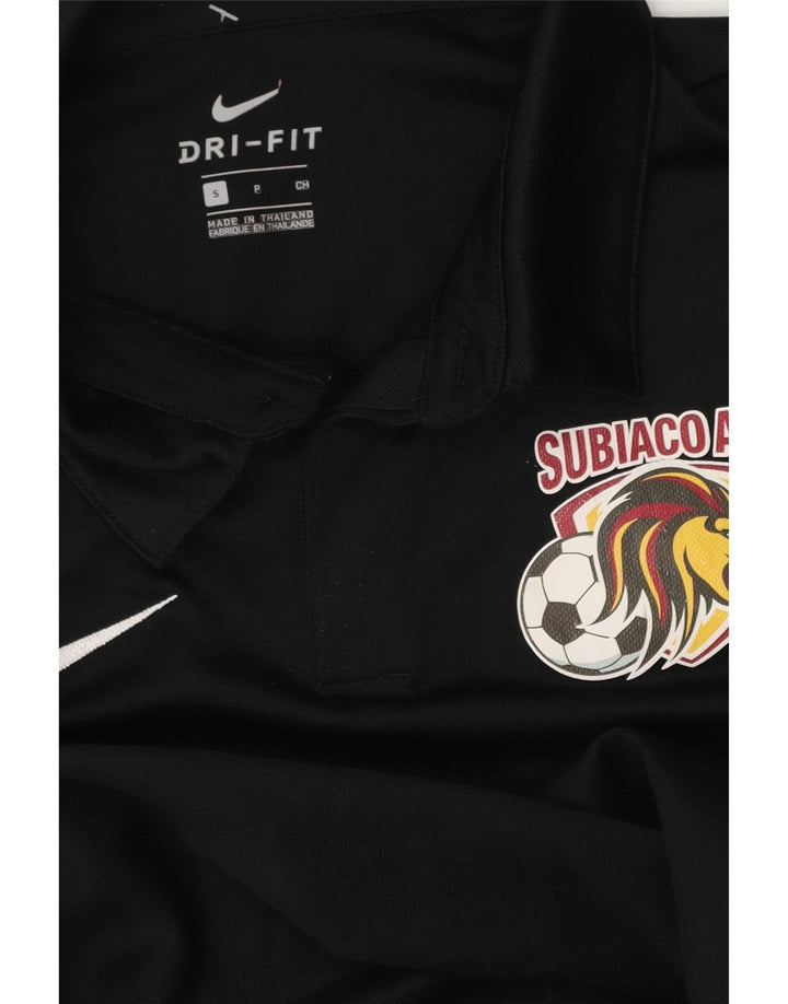 Męska koszulka polo Nike Dri Fit z grafiką, mała czarna, z blokami kolorów