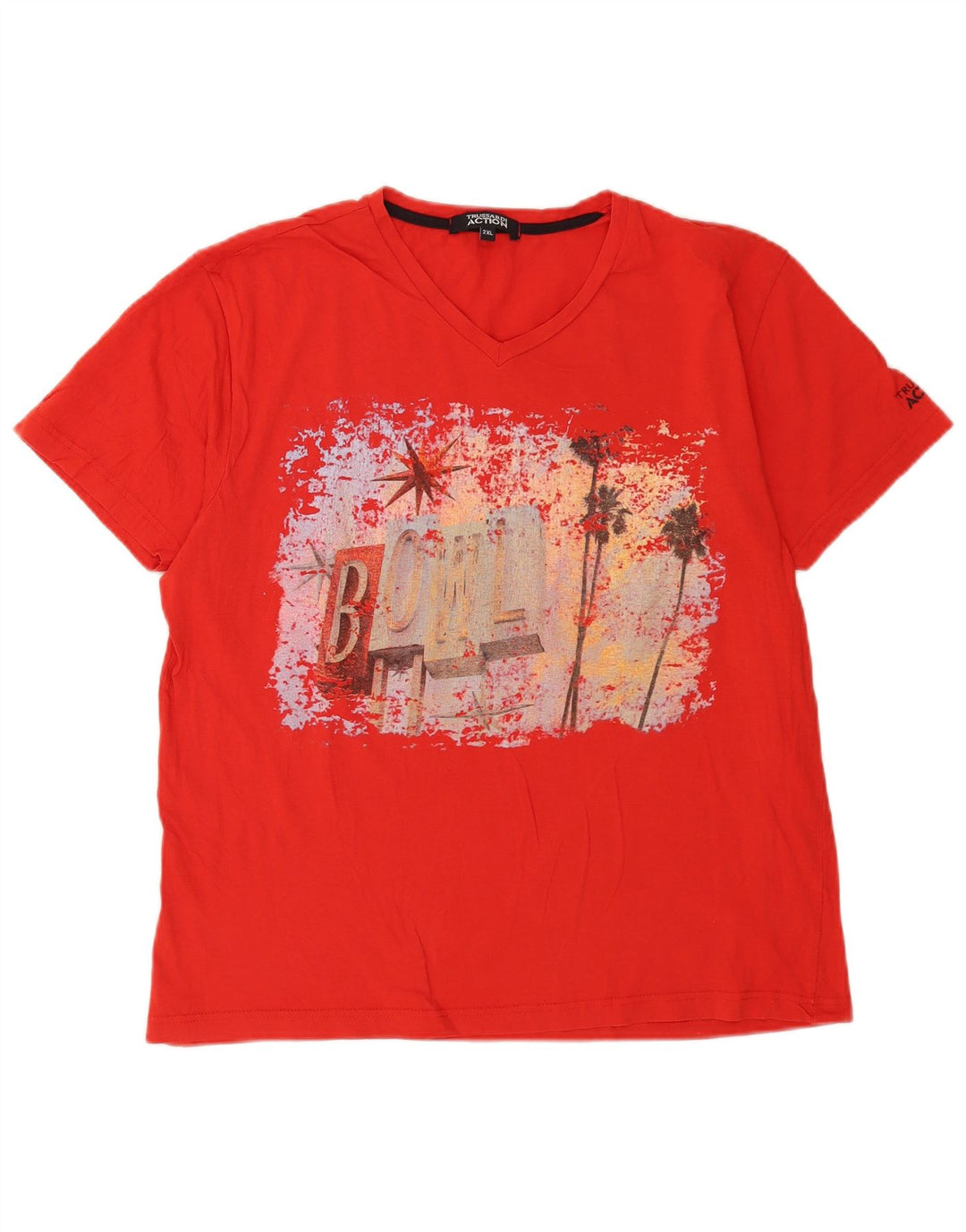 Męska koszulka graficzna Trussardi Top 2XL czerwona