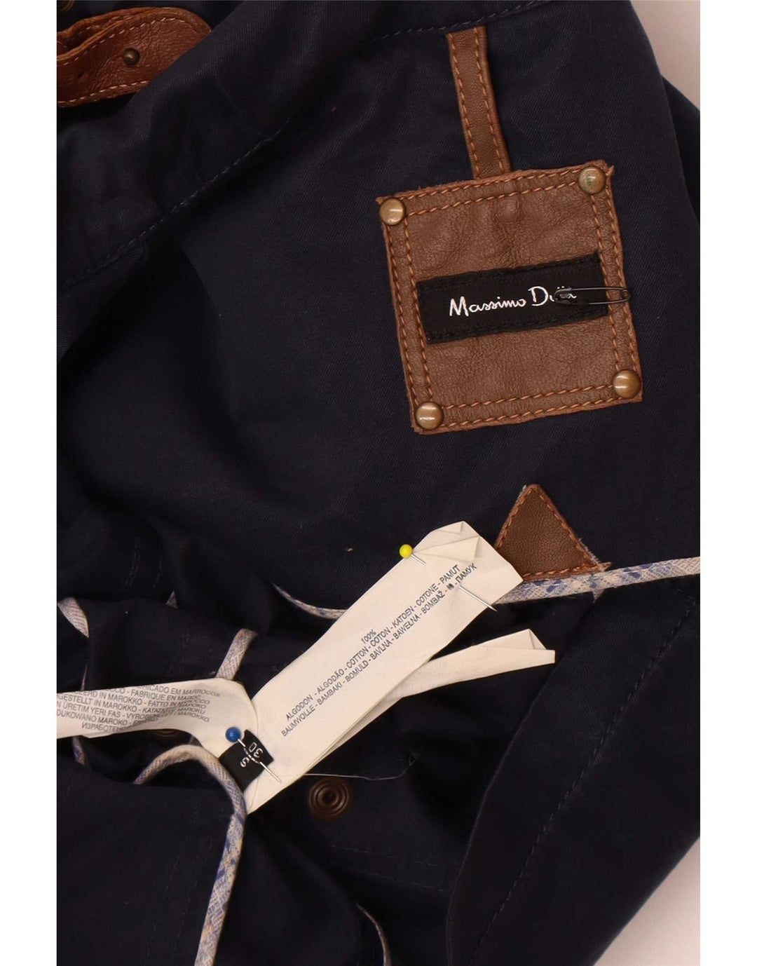 Kurtka damska Massimo Dutti UK 10 mała granatowa bawełniana