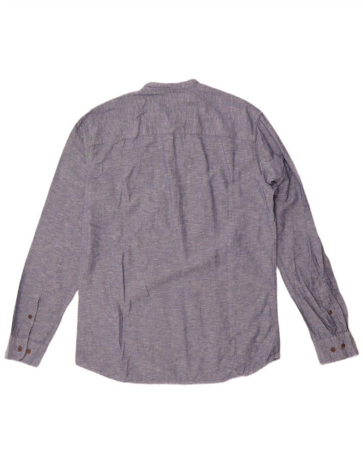 Męska koszula pulowerowa Jack & Jones o dopasowanym kroju, średnia niebieska bawełna w cętki