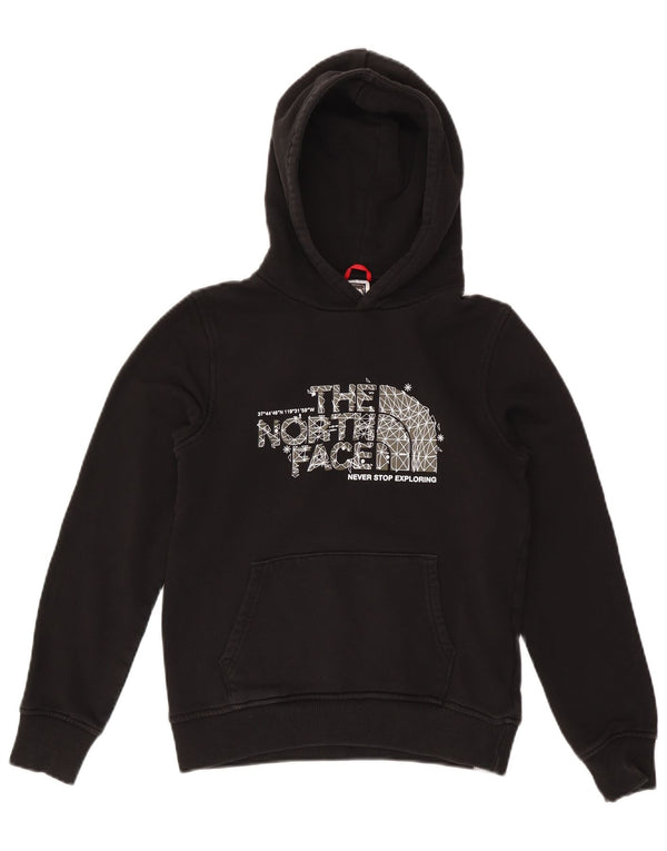 Dziewczęcy sweter z kapturem The North Face z grafiką, 13-14 lat XL, czarny, bawełniany
