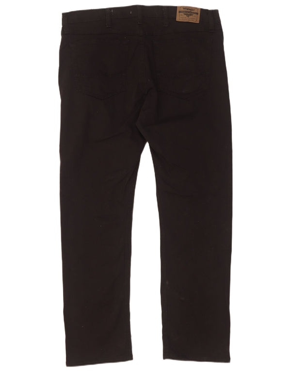 Spodnie męskie Wrangler Slim Straight Casual W36 L30 Czarna bawełna