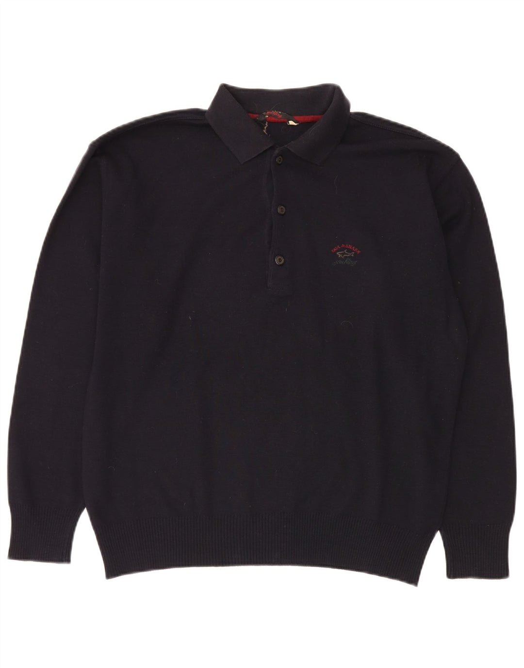 Męski sweter polo Paul & Shark Yachting, średni, granatowy, wełniany