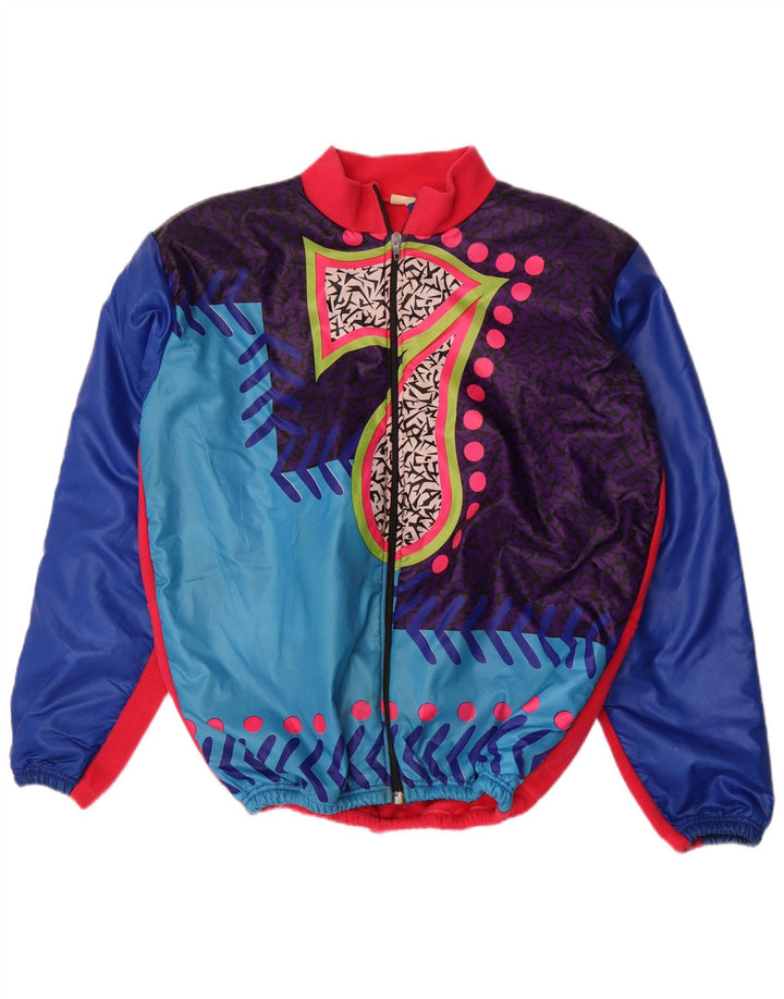 MARILENA Męska bluza dresowa z abstrakcyjnym wzorem XL w kolorze niebieskim