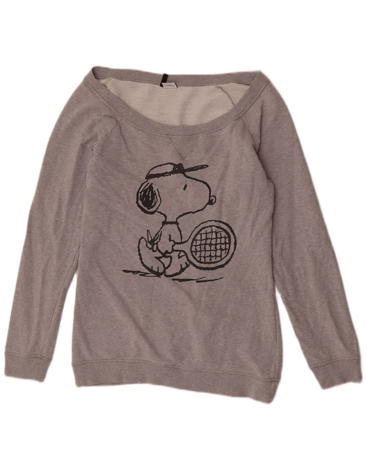 Damska bluza z kapturem Benetton Peanuts Graphic, UK 14, średnia szarość