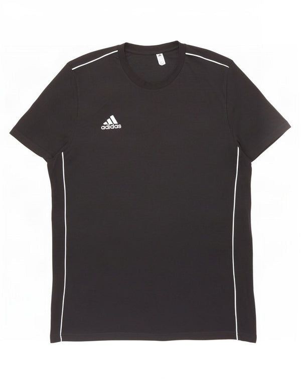 Adidas Męski T-shirt Top Duży Czarny Bawełniany