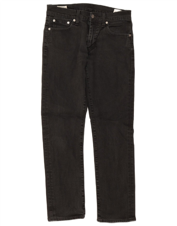 Męskie proste dżinsy Levi's W30 L30 Czarna bawełna