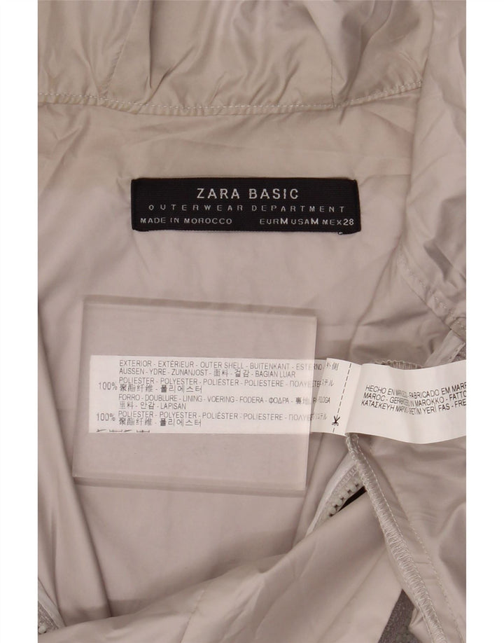 Damska kurtka przeciwdeszczowa Zara Oversize z kapturem i rękawami 3/4 UK 14, średnia szarość