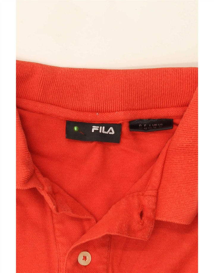 Męska koszulka polo Fila w kolorze średnio czerwonym
