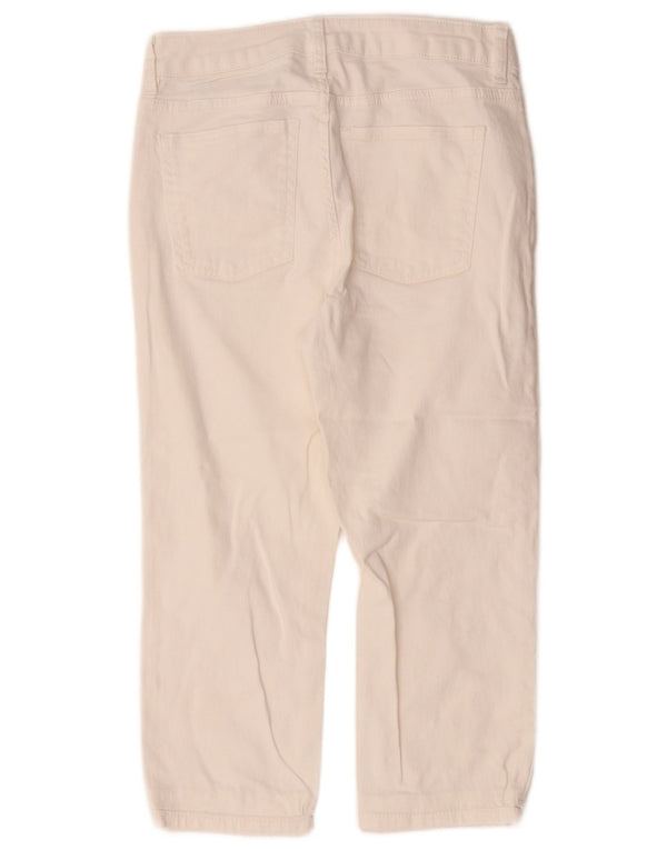 Marks & Spencer Damskie Crop Slim Jeans UK 10 Small W28 L20 Biała bawełna
