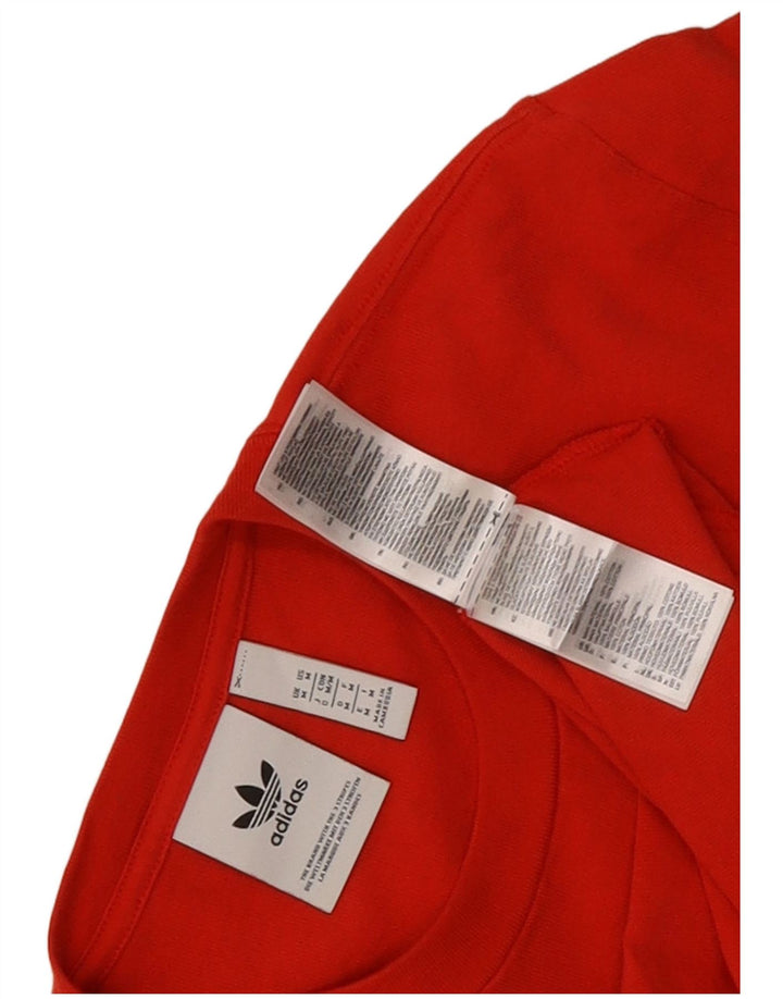 Męska koszulka z grafiką Adidas, średnia, czerwona bawełna